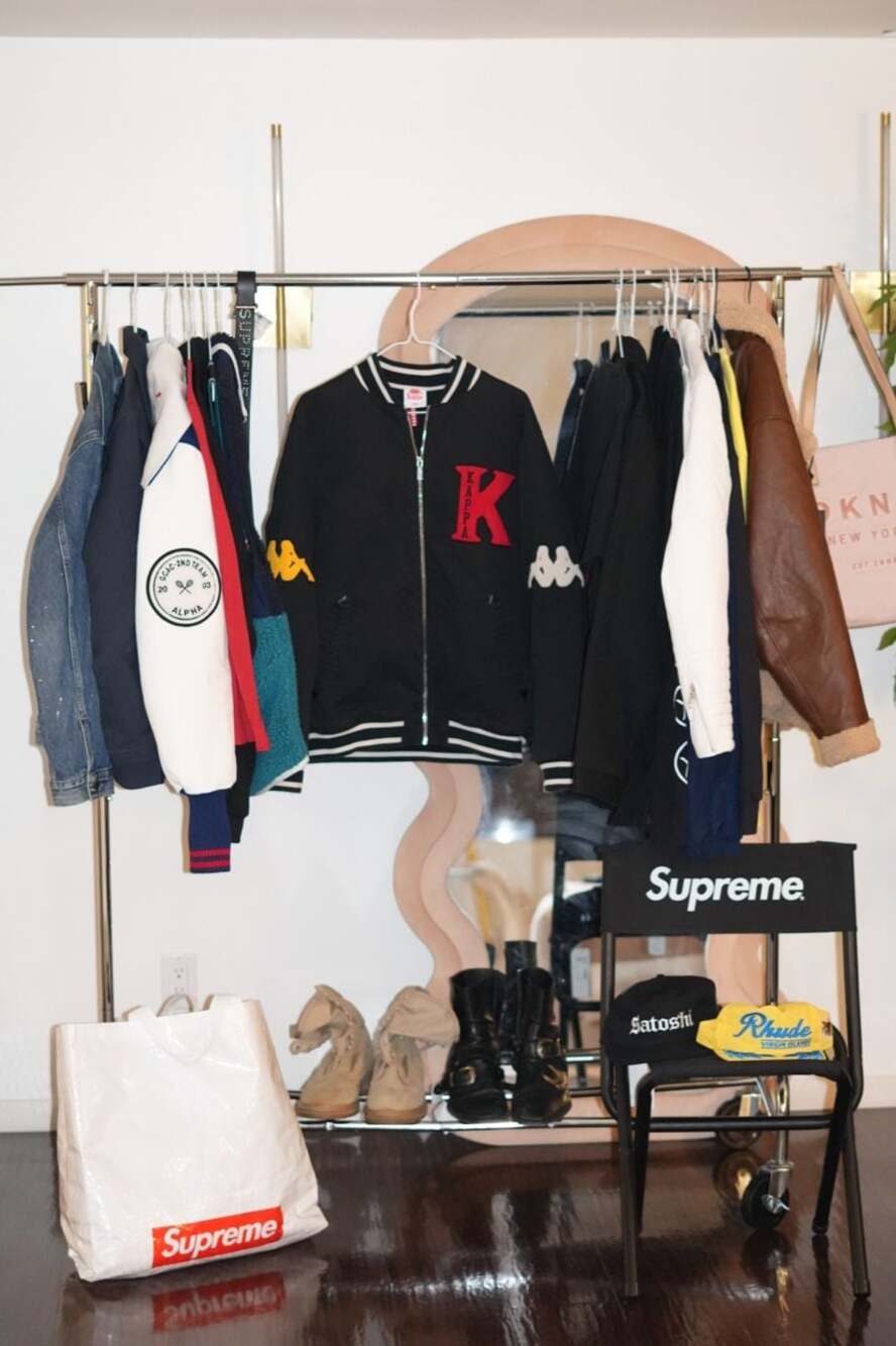 Kappa Authentic Klaus Varsity Bomber Jacket in Black